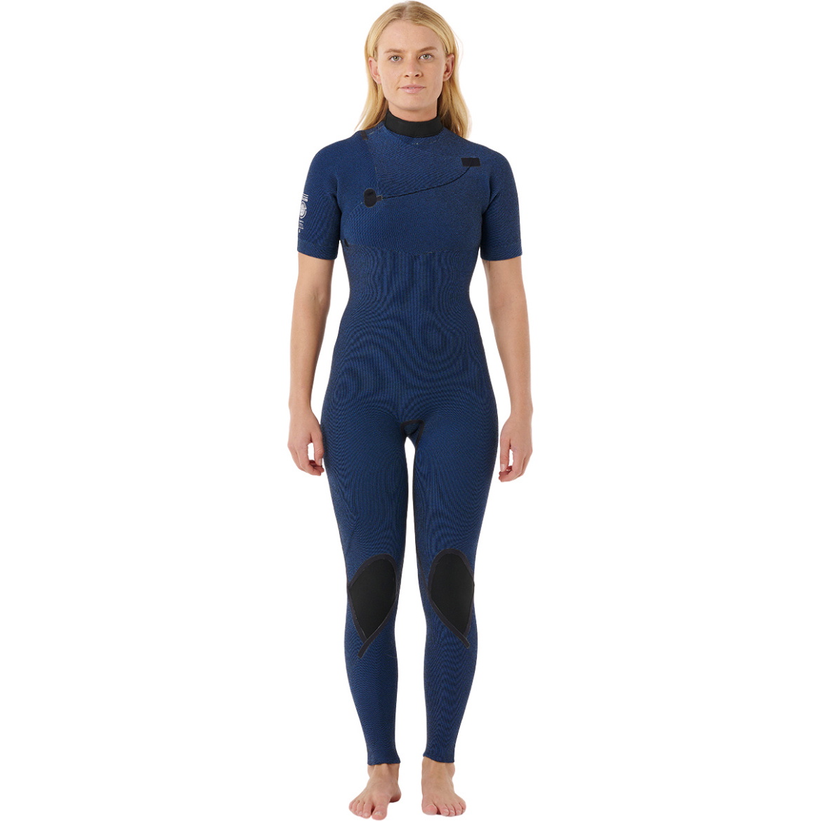 2026 Rip Curl Dame E-Bomb 2mm Zip Free Korte &aelig;rmer V&aring;ddragt 16WWFS - Black
